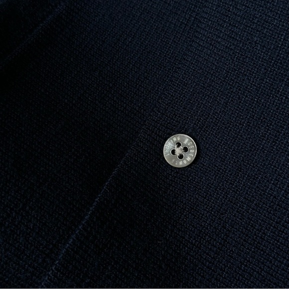 Opening Ceremony Men's Large Knit Collared Cardigan Color Block Navy Blue Orange - Picture 11 of 11